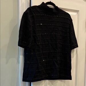 Like new🩷St. John Black Sequin Top